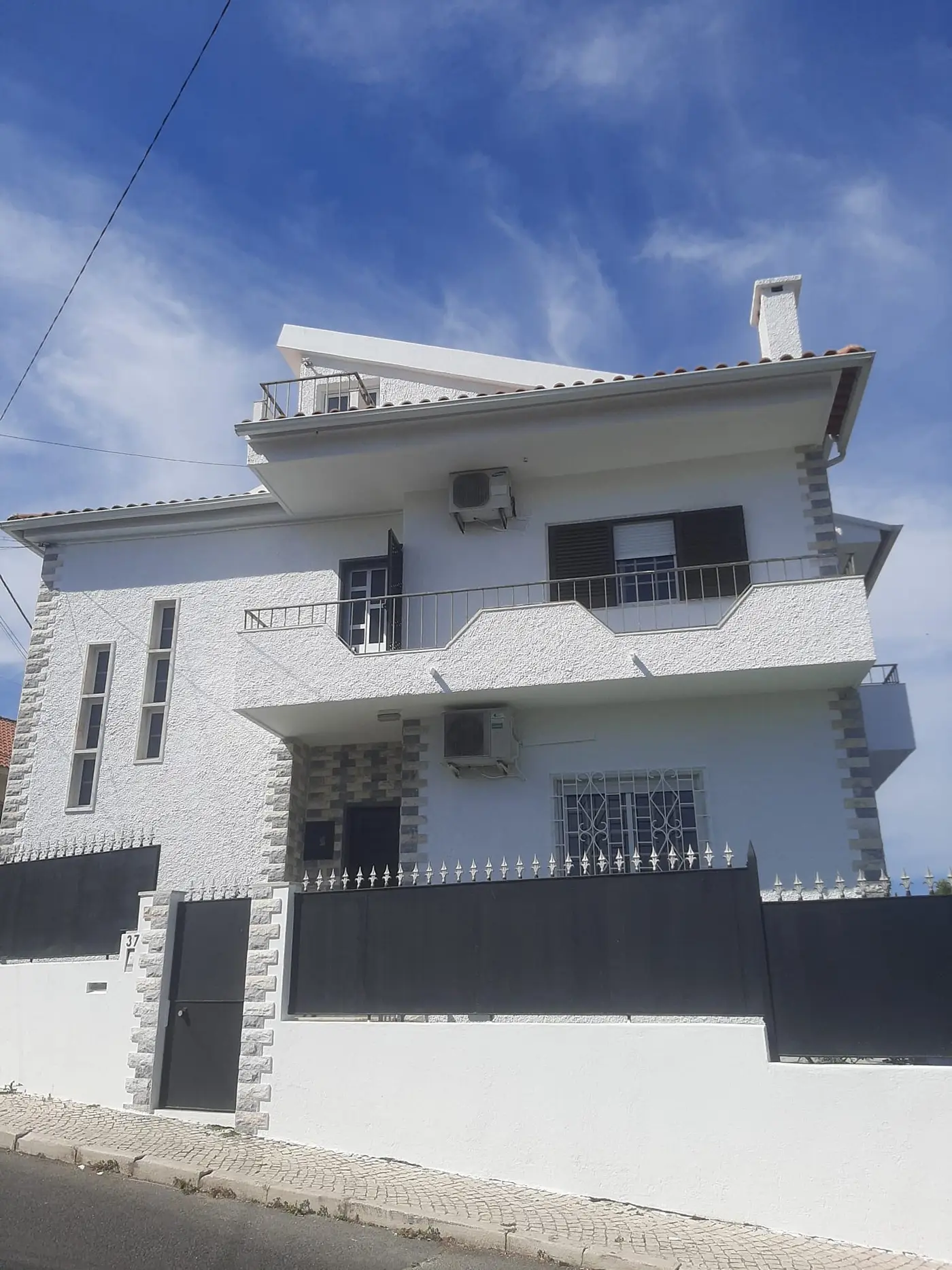 Painted house facade